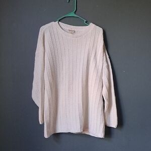 Vintage In New Condittion White Knit Sweater, Size 20W